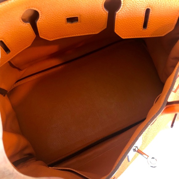 Hermes Birkin 35 Taurillon Clemence Orange - Picture 4 of 8
